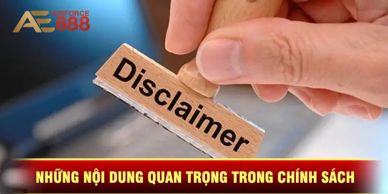 Những Nội Dung Quan Trọng Trong Chính Sách Miễn Trừ Ae888